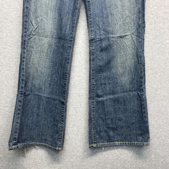 Abercrombie & Fitch Flare Jeans Size 2 Distressed Cotton Vintage Baggy New - Picture 3 of 15